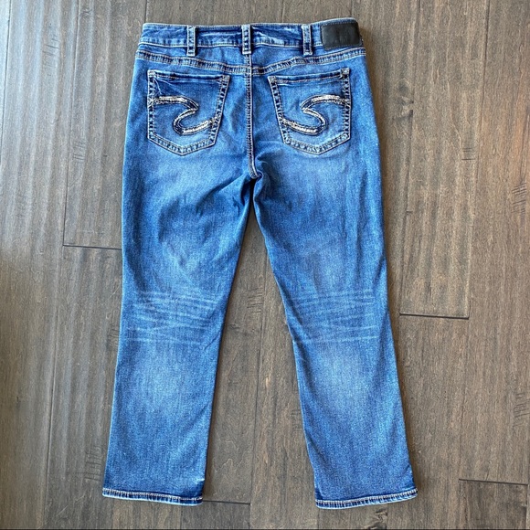 Silver Jeans Aiko Capri Mid Rise Med Wash Sz 31 - Picture 2 of 7